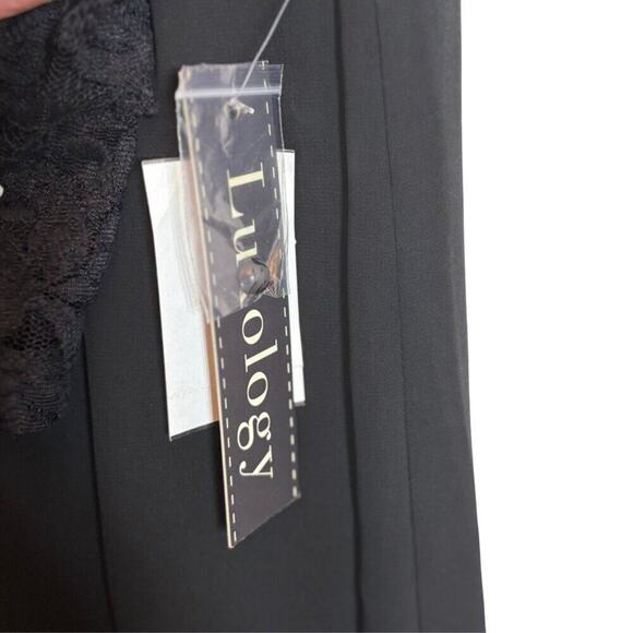 Luxology Women's Black Lace Dress Shirt Size 6 - Picture 2 of 6